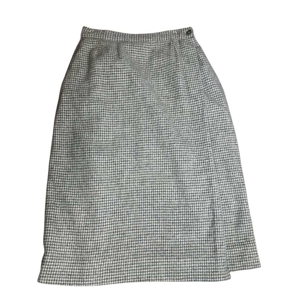 L.L. Bean Vintage Wool Blend Wrap Skirt Size Large 8